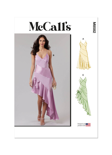 McCall's M8582 | McCall's Sewing Pattern Misses' Dress in Two Lengths | Front of Envelope