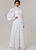 McCall's M8595 | McCall's Sewing Pattern 1980s Misses' Gown, Slip and Sash by Laura Ashley
