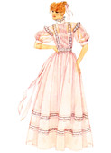 McCall's M8595 | McCall's Sewing Pattern 1980s Misses' Gown, Slip and Sash by Laura Ashley