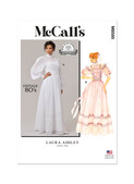 McCall's M8595 | McCall's Sewing Pattern 1980s Misses' Gown, Slip and Sash by Laura Ashley | Front of Envelope