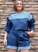 Know Me ME2127 | Misses' and Women's Top with Detachable Sleeves and Shorts by Keechii B Style