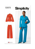 Simplicity S3073 | Simplicity Sewing Pattern Misses' and Women's Jacket and Pants | Front of Envelope