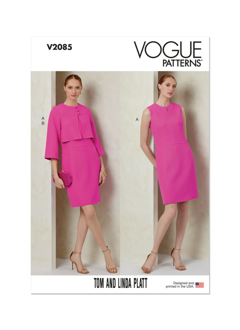 Vogue Patterns V2085 | Vogue Patterns Misses' and Miss Petite Dress and Jacket by Tom And Linda Platt | Front of Envelope