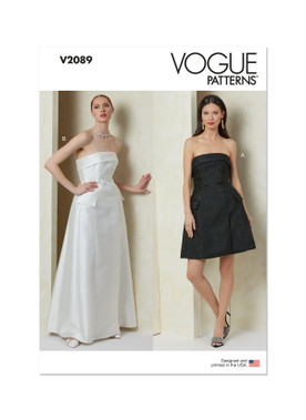 Vogue Patterns V2089 | Vogue Patterns Misses' Dress in Two Lengths | Front of Envelope