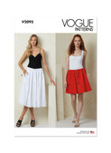 Vogue Patterns V2095 | Vogue Patterns Misses' Skirt in Two Lengths | Front of Envelope