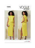 Vogue Patterns V2096 | Vogue Patterns Misses' Top and Skirt | Front of Envelope