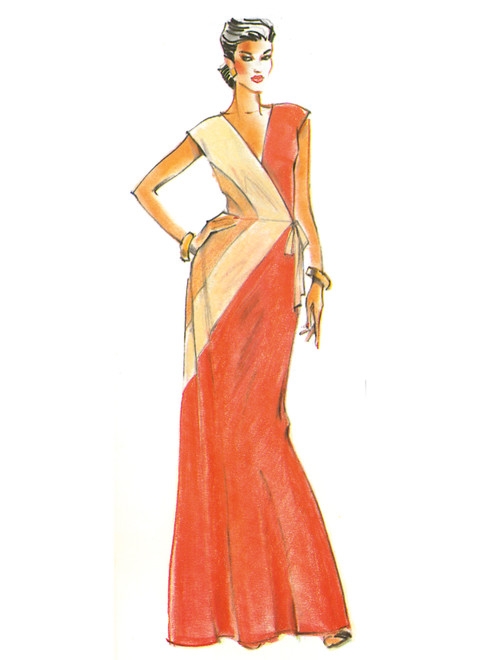 Vogue Patterns V2100 | Vogue Patterns 1980s Misses' Knit Dress by Diane Von Furstenberg