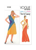 Vogue Patterns V2100 | Vogue Patterns 1980s Misses' Knit Dress by Diane Von Furstenberg | Front of Envelope