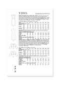 Vogue Patterns V2085 | Vogue Patterns Misses' and Miss Petite Dress and Jacket by Tom And Linda Platt | Back of Envelope